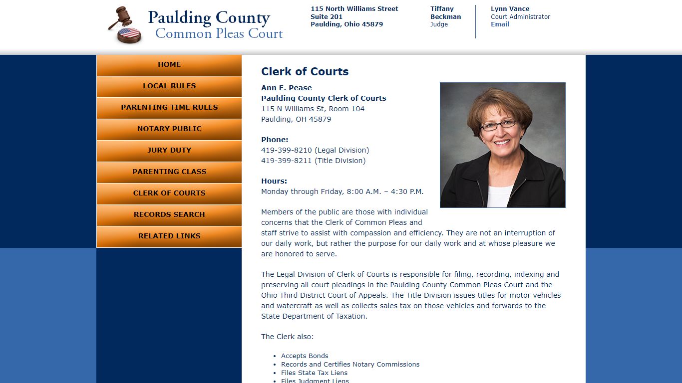 Paulding County Common Pleas Court